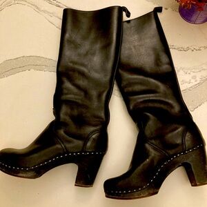 Swedish Hasbeens tall boots, size 39 (about 8.5). Worn very gently!
